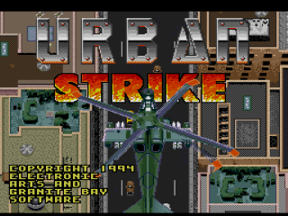 Urban Strike title screen for Super Nintendo